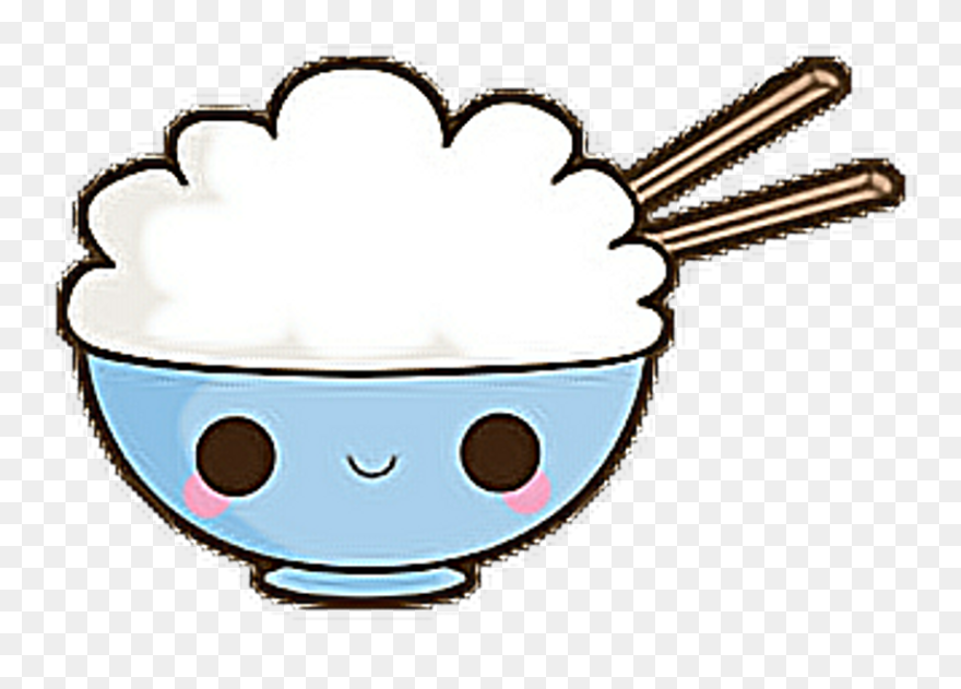 Kawaii Bowlfreetoedit Arroz Con - Arroz Kawaii Clipart
