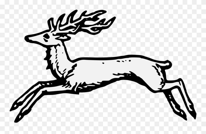 Heraldic Stag Clipart