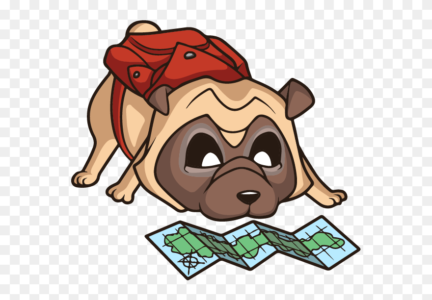 Bb Pl Curious Pug-01 - Cartoon Clipart