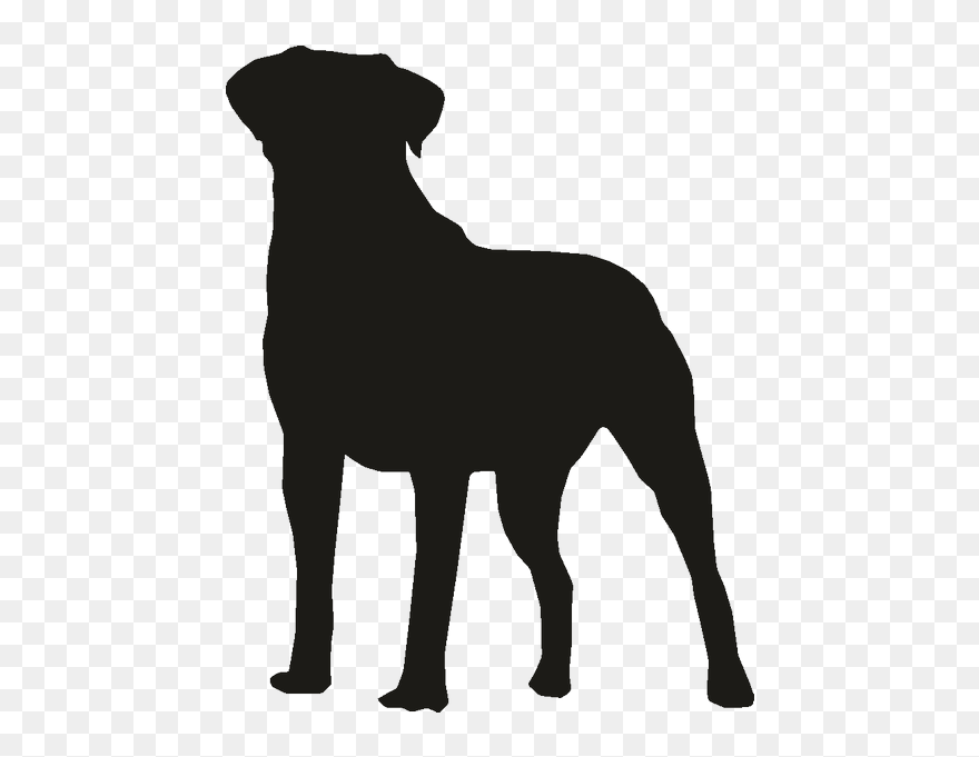 Bulldog The Rottweiler Pug Clip Art - Rottweiler Silhouette - Png Download