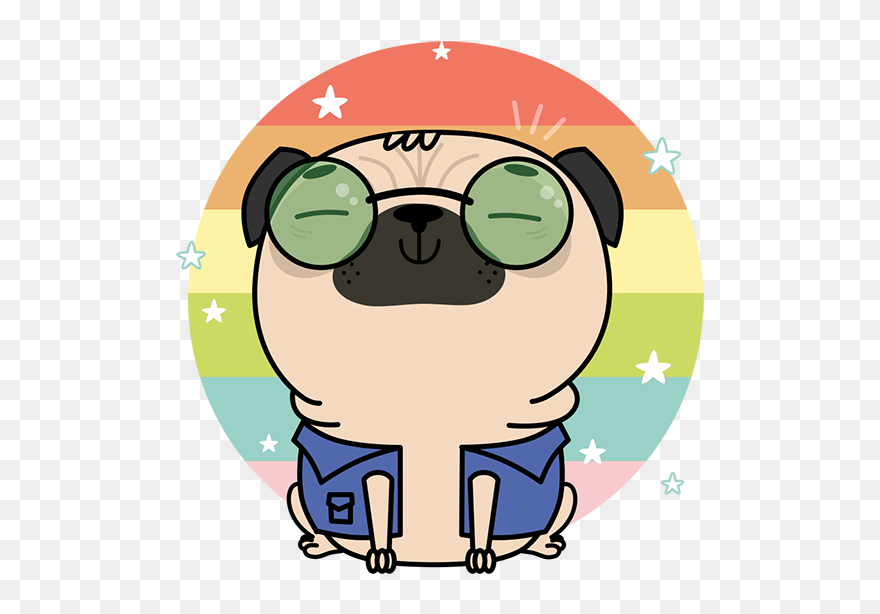 Happy Clipart Pug - Pug Emoji - Png Download