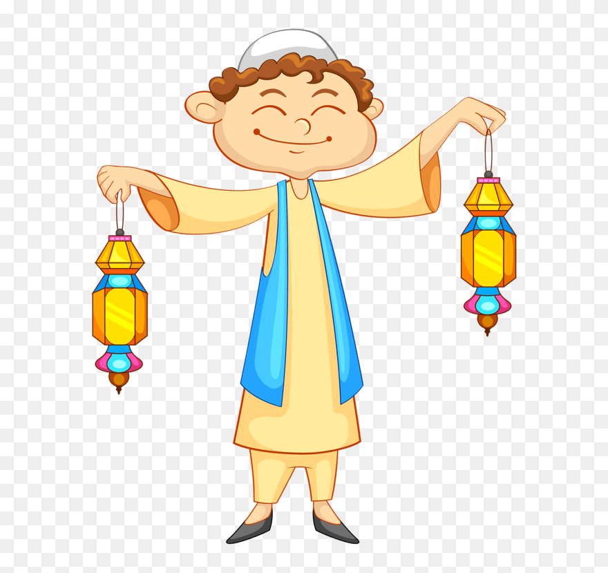 Muslim Islam Clip Art Muslim Boy - Ramadan Kareem Cartoon Png Transparent Png