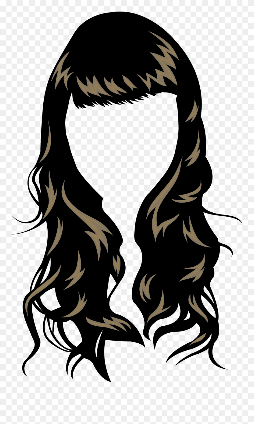 Hairstyle - Girl Hair Vector Png Clipart
