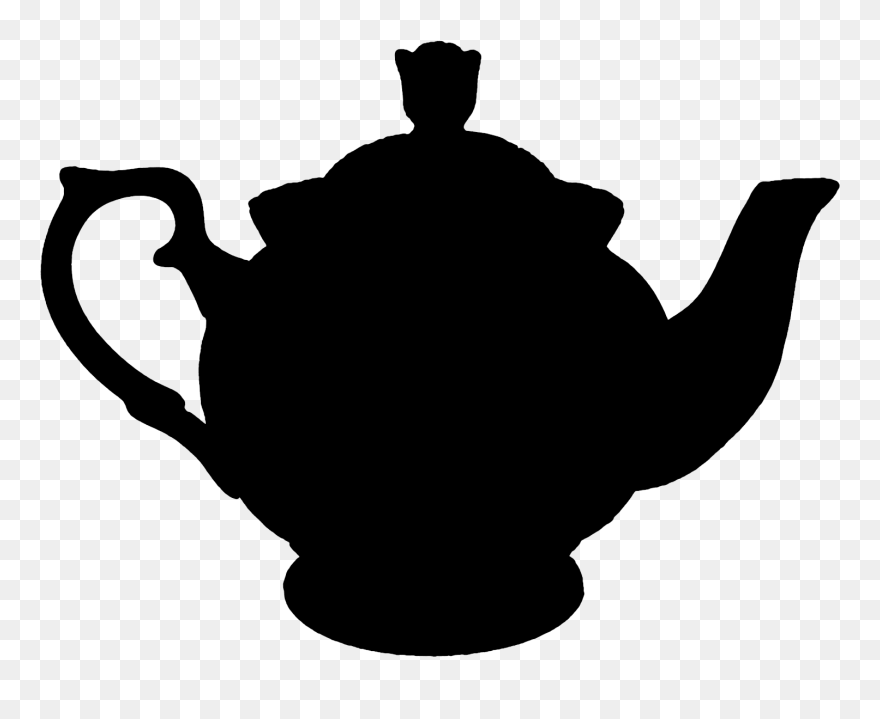 Clip Art Teapot Openclipart Teacup - Silhouette Teapot Clip Art - Png Download