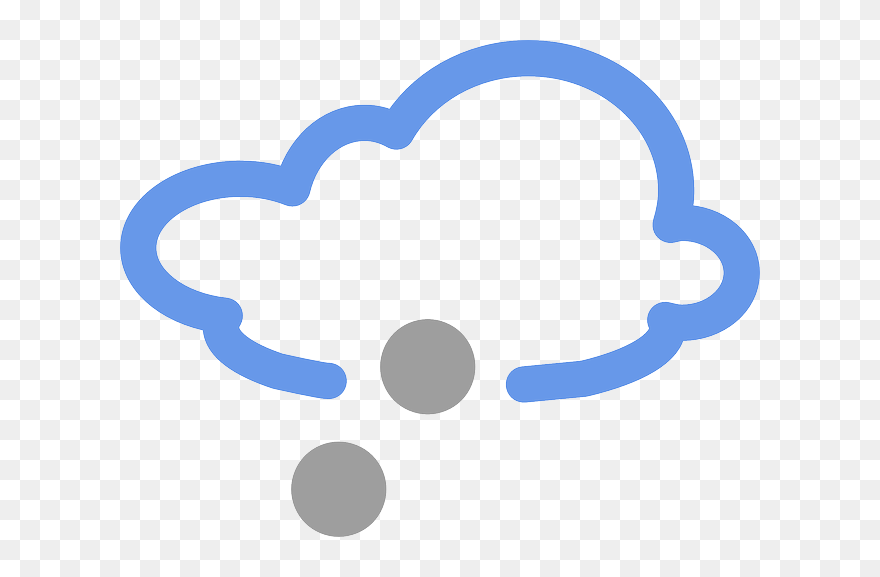 Volley, Hail, Ice, Cold, Cloudy, Clouds, Overcast - Weather Forecast Snow Symbol Clipart