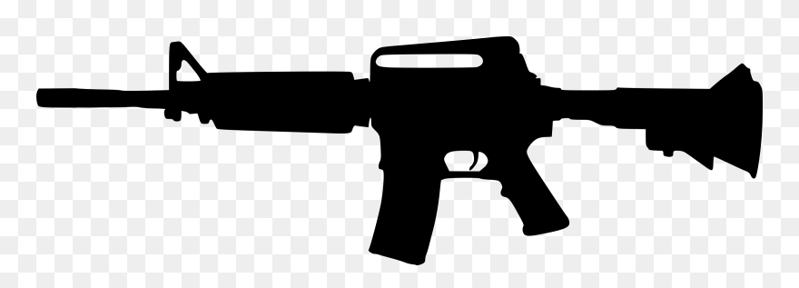 Free Ar 15 Silhouette Png, Download Free Clip Art, - Assault Rifle Clipart Transparent Png