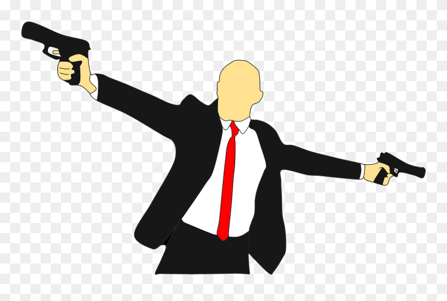 Gun Danger Clipart Free Photo - Gun Fight Clipart - Png Download