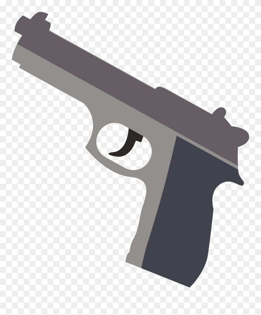 Pistol Model Vector Png Download - Gun Vector Free Png Clipart