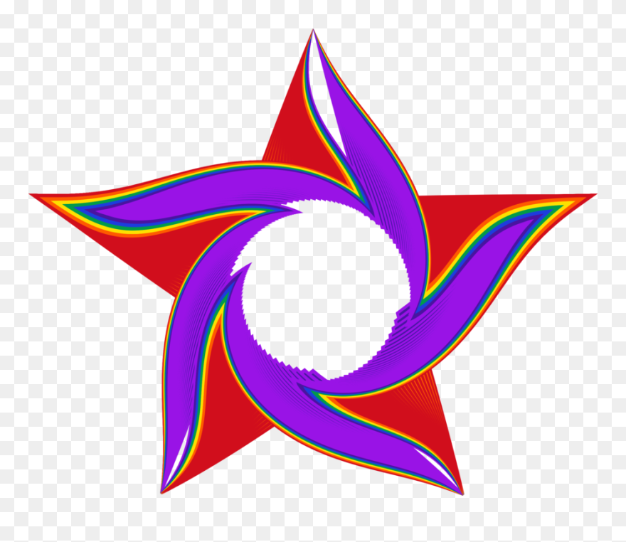 Pink,plant,flower - Colourful Star Png Transparent Clipart