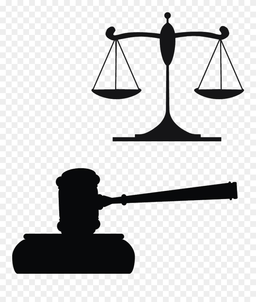 Gavel Justice Judge Clip Art - Clipart Scales Of Justice And Gavel - Png Download