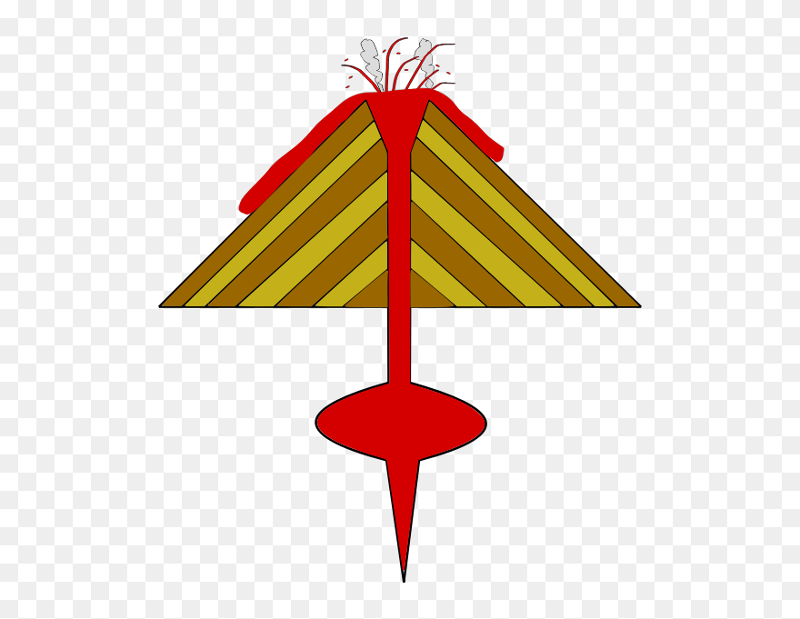 Volcan Effusif - Volcano Clipart - Png Download