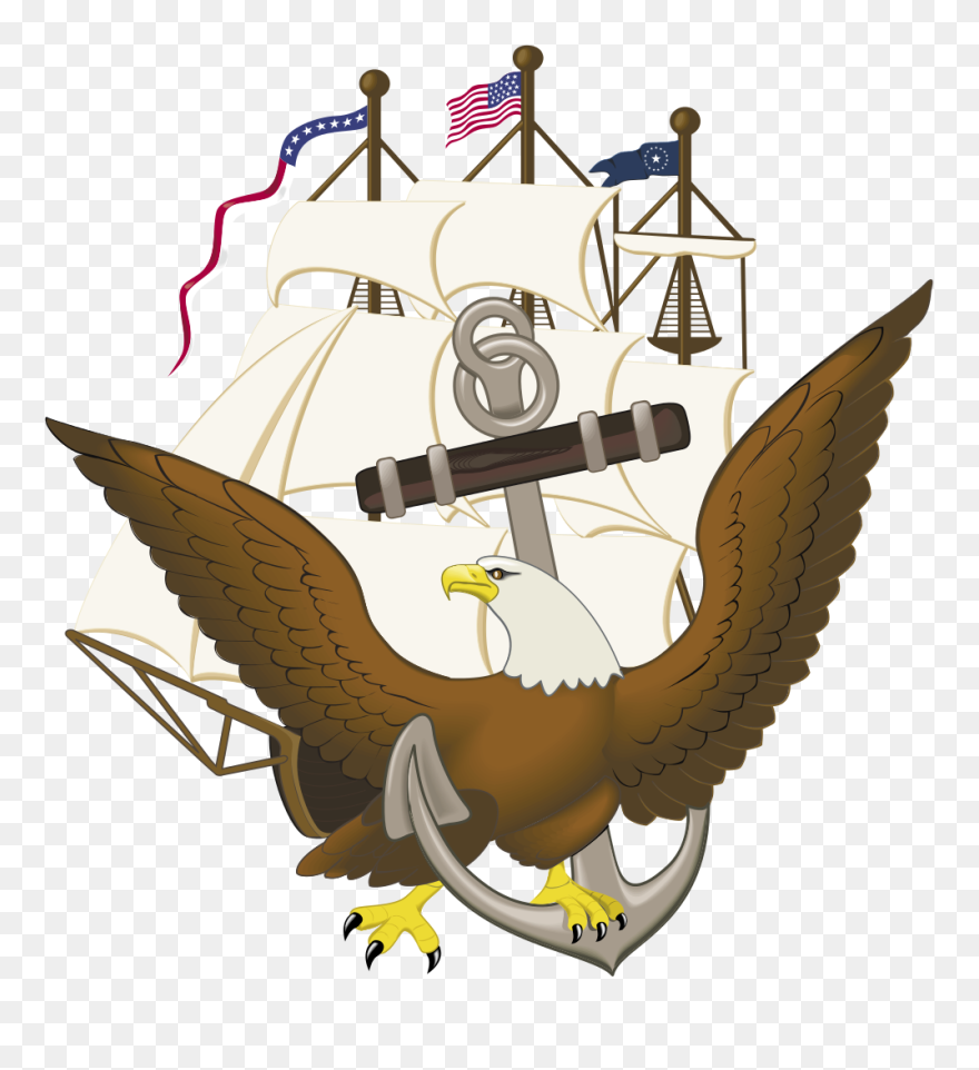 Navy Eagle And Anchor Clipart
