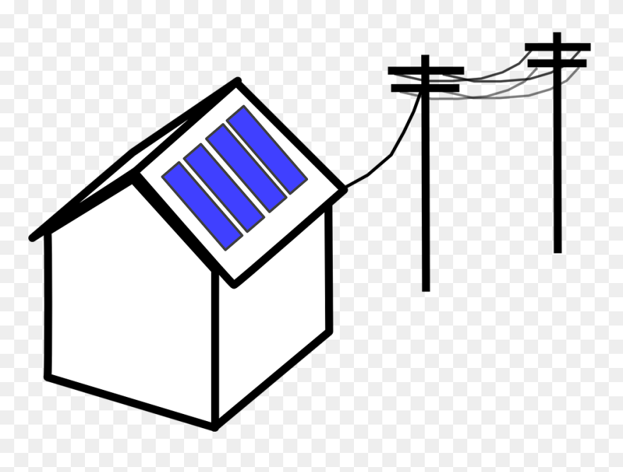 Solar Panels And Money Clipart Clip Art Royalty Free - Clipart Powerlines - Png Download