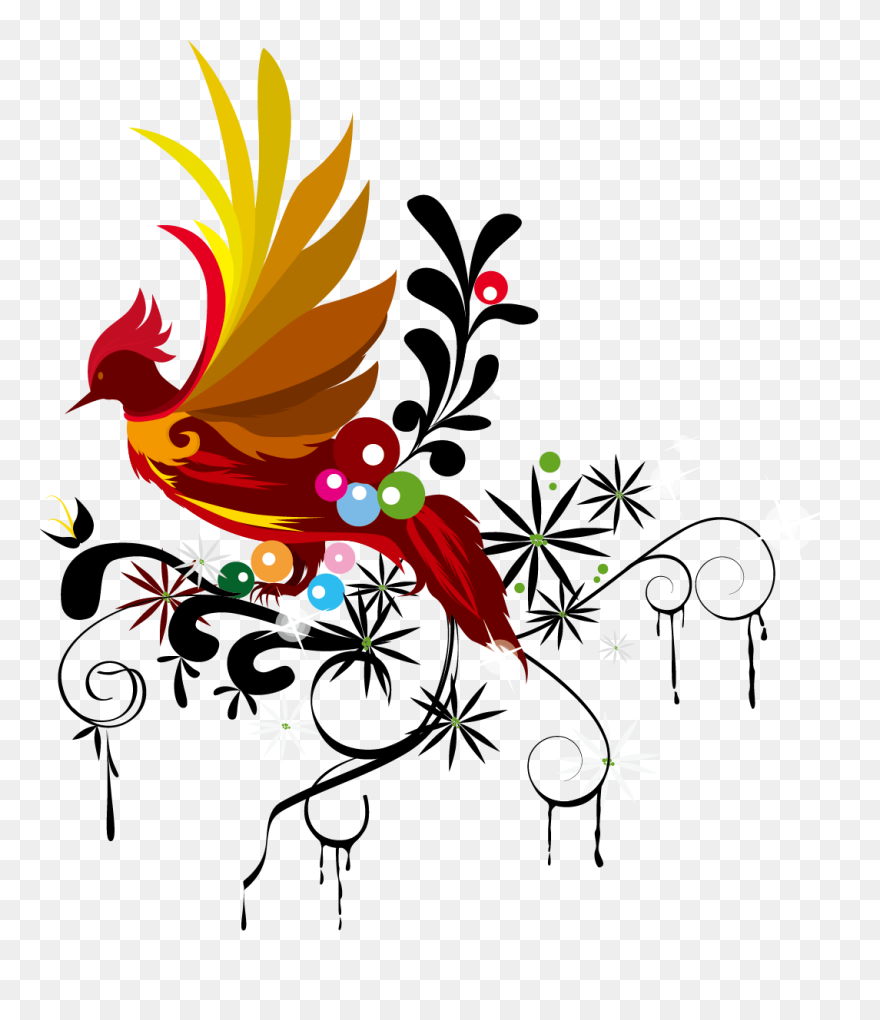 Drawing Phoenix Watercolor - Works Of Graphic Designer Clipart