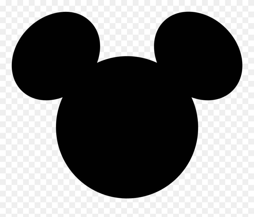 Mickey Mouse Daisy Duck Minnie Mouse Logo Clip Art - Mickey Mouse Head Black - Png Download