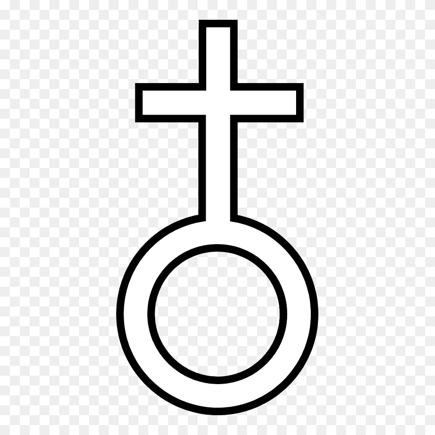 Circle With Cross On Top Symbol Clipart
