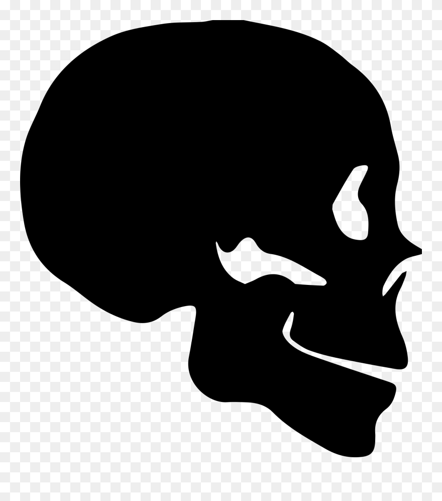 Skull Youtube Silhouette - Skull Silhouette Png Clipart