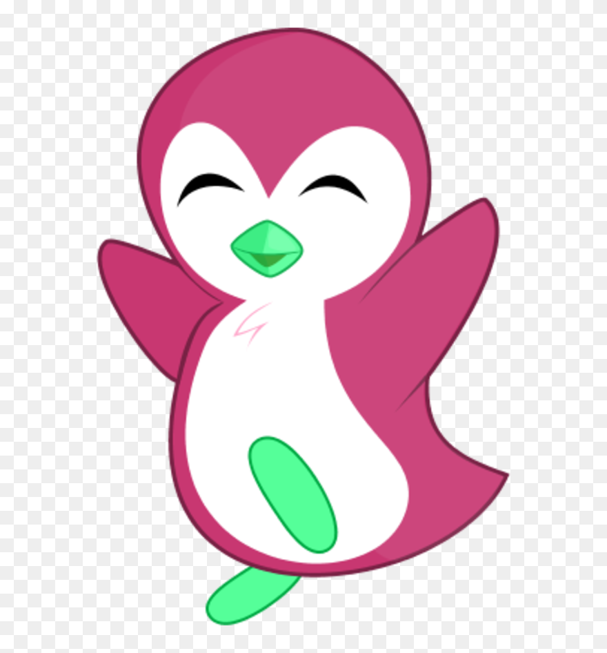 Jumping Baby Penguin - Cartoon Little Blue Penguin Clipart