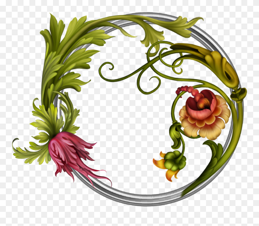 Marcos Para Fotos Con Flores - Portable Network Graphics Clipart