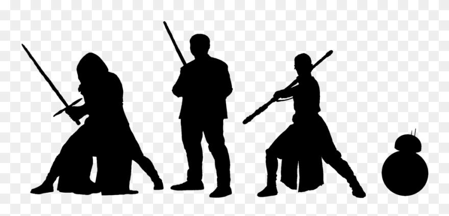 Png Black And White Download Darth Vader Clipart Clip - Star Wars Characters Silhouette Transparent Png