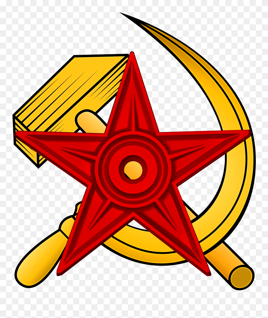 Communist Barnstar - Sickle And Hammer Png Clipart