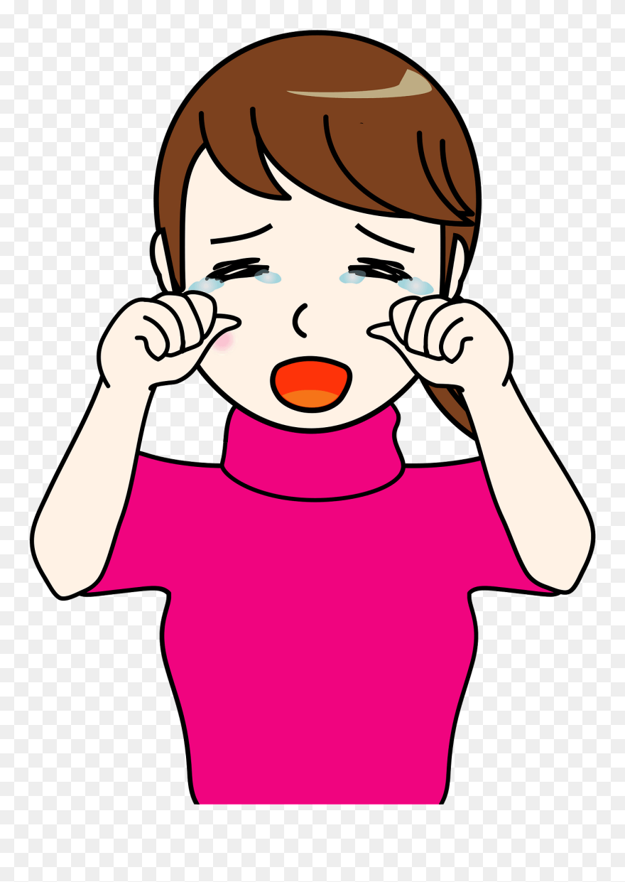 Girl Crying Clip Art - Png Download