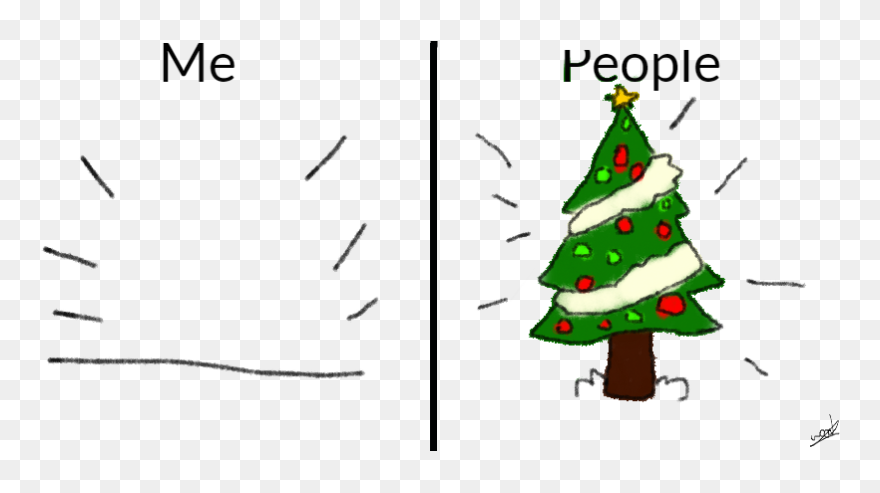 Me Vxs Peeps - Christmas Tree Clipart