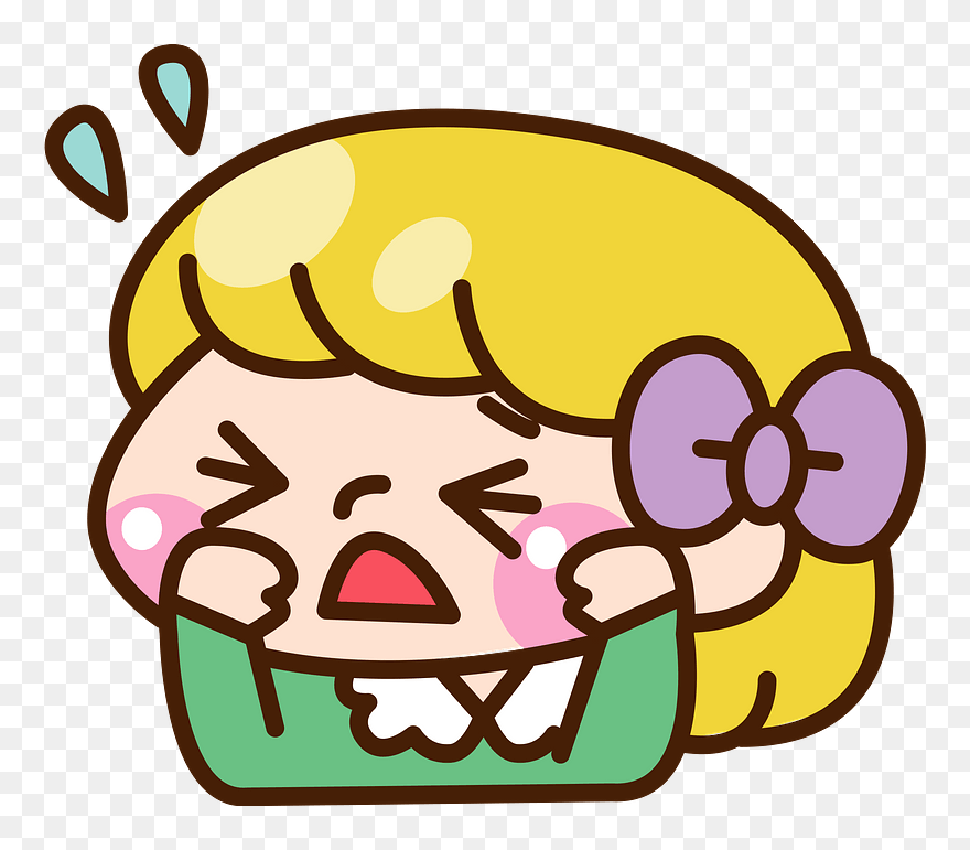 Child Girl Crying Clipart - Child - Png Download