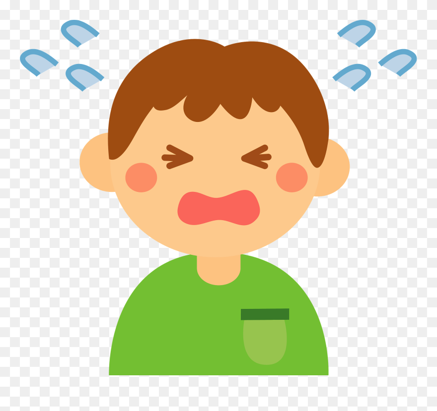 Crying Tear Little Boy Clipart - 子供 泣き顔 無料 イラスト - Png Download
