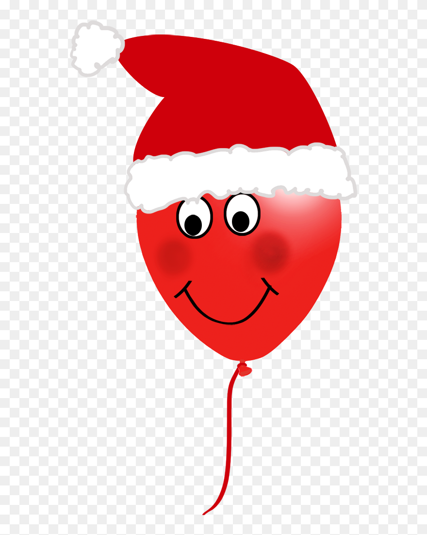 Christmas Balloon Face - Christmas Baloons Png Clipart