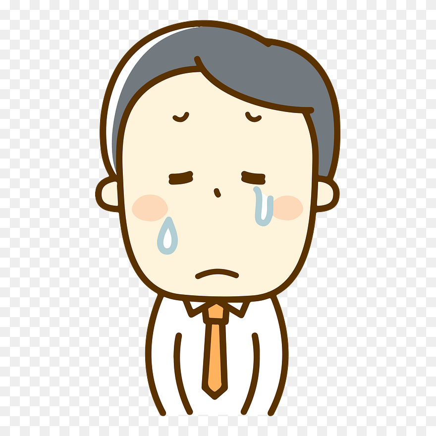 Business Man Crying Tears Clipart - Grief Clipart - Png Download