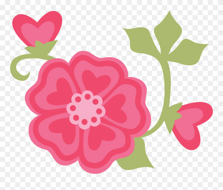 February Flower Clipart Picture Download ♥ It"s A Berry - Pink Flower Cute Png Transparent Png
