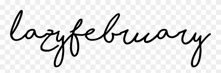 Lazy February - Calligraphy Clipart