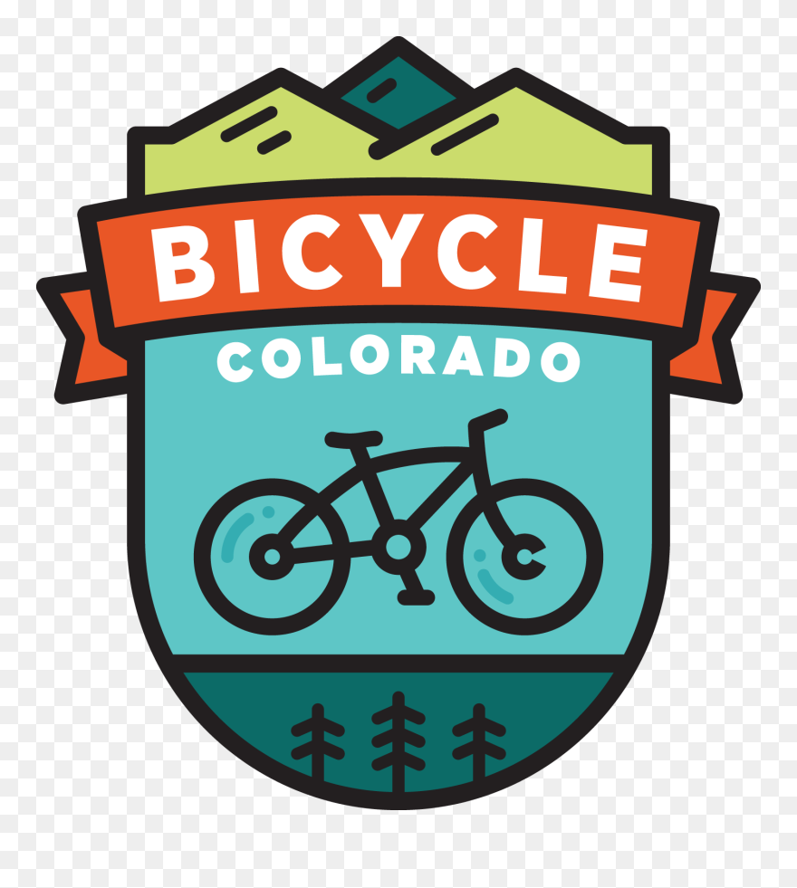 Colorado Mountain Top And Sun Clipart Picture Free - Bicycle Colorado Logo - Png Download