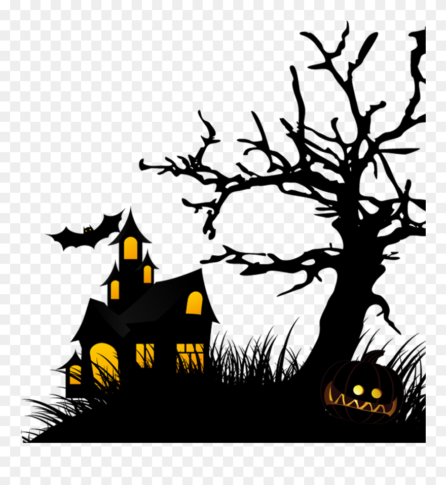 Halloween Hayride Corn Maze House Wallpaper - Free Animated Halloween Card Clipart