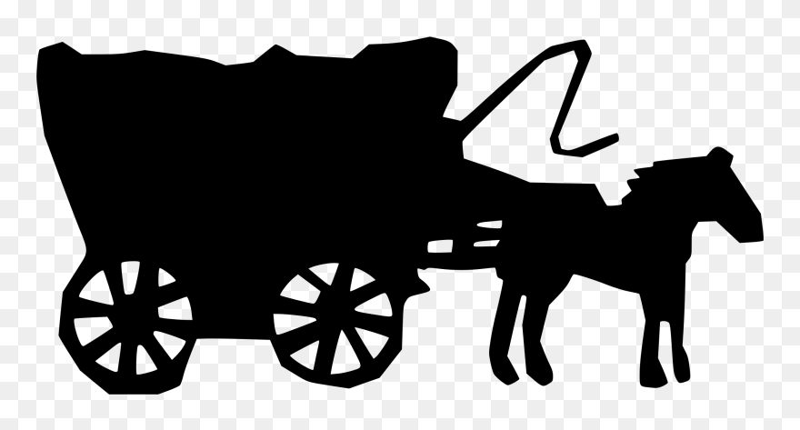Pioneer Clipart Silhouette, Pioneer Silhouette Transparent - Stagecoach Silhouette Png