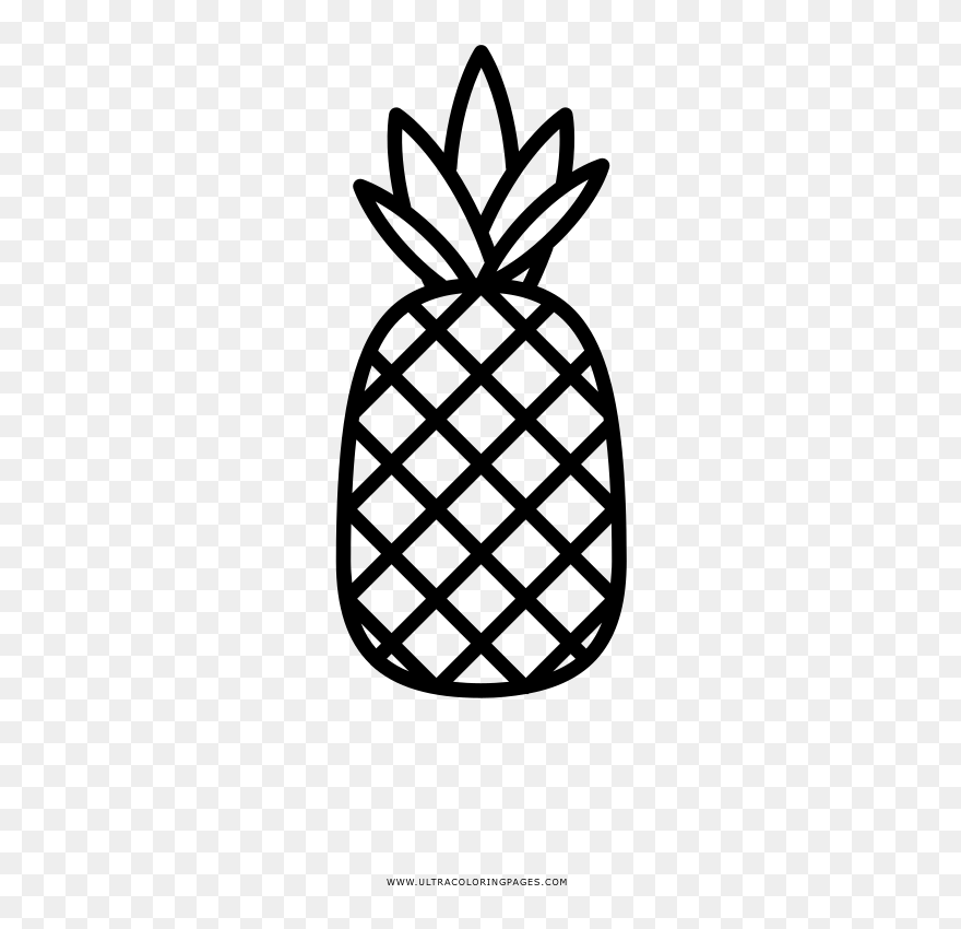 Coloring Clipart Pineapple - Pineapple Clipart Black And White Free - Png Download