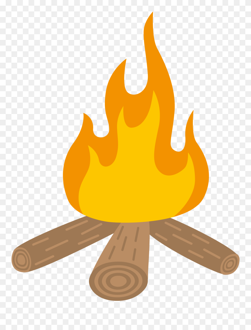 Bonfire Camping Campsite Cartoon Clip Art - Camp Fire Vector Png Transparent Png