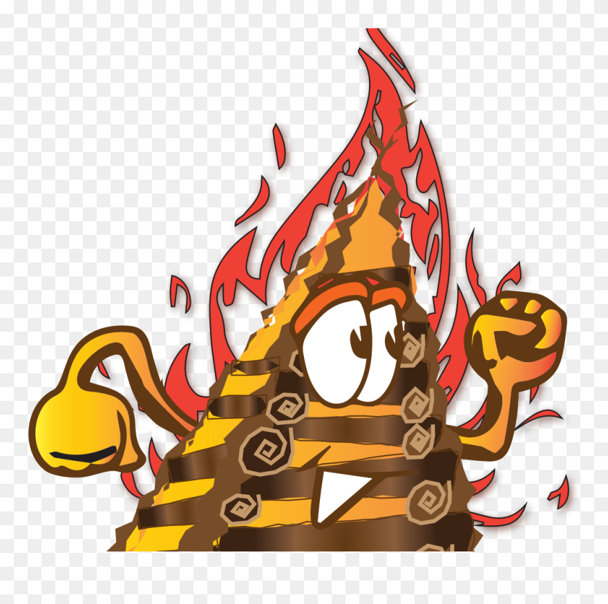 Bonfire Festival Fun Run - Cartoon Clipart