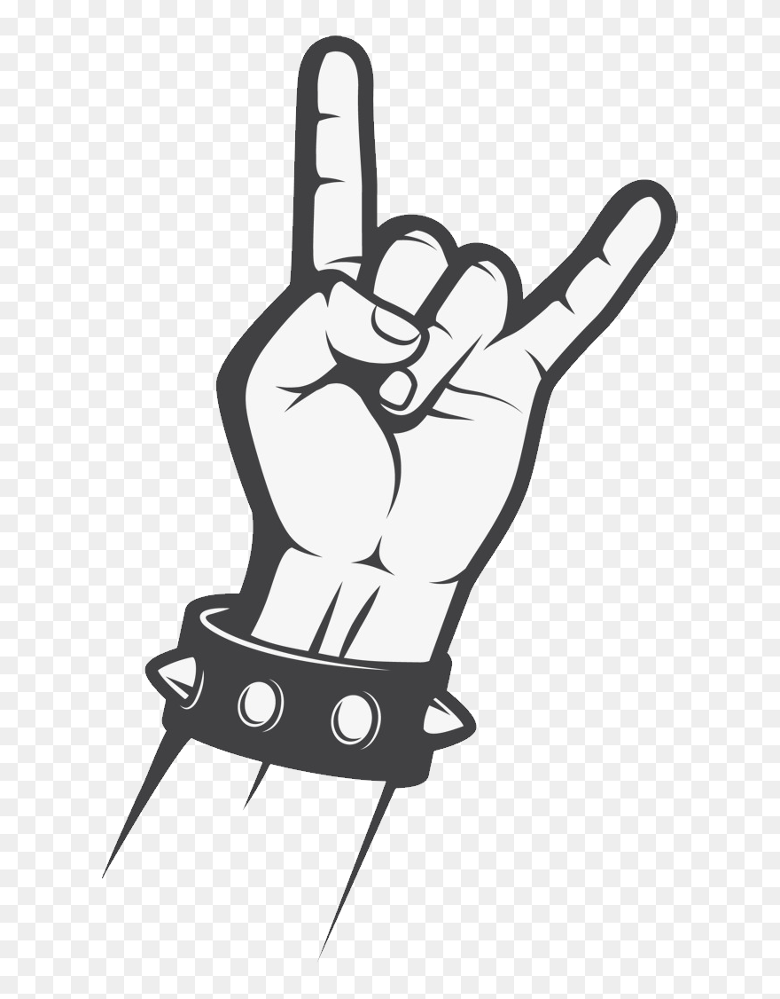Rock Music Png - Rock And Roll Hand Sign Png Clipart