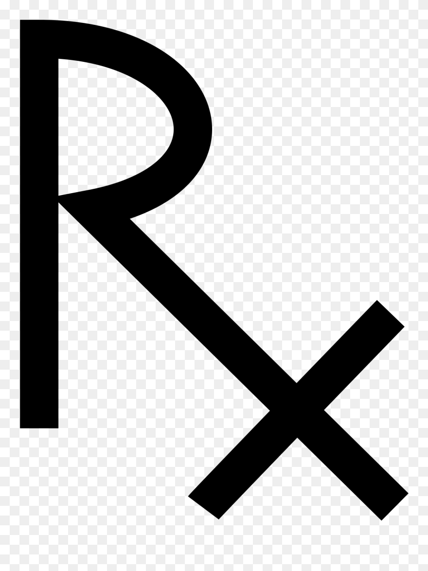 Prescription Symbol Silhouette - Art Clipart Prescription Symbol - Png Download