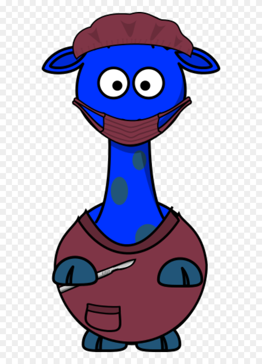 Giraffe As A Doctor - Giraffe Nurse Clip Art - Png Download