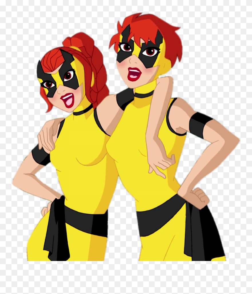 Dc Super Hero Girls Double Dare Twins - Cartoon Clipart