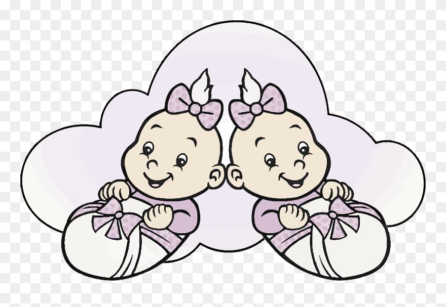 2 Baby Girls Clipart - Png Download