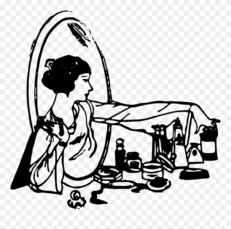 Woman With Bottles Big - Silhouette Of Coco Chanel Clipart