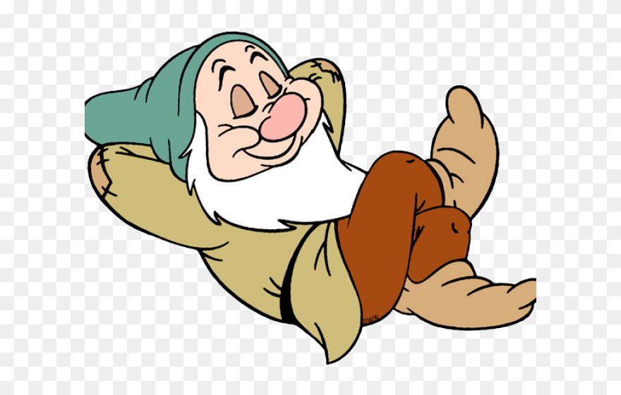 Sleepy Snow White 7 Dwarfs Clipart