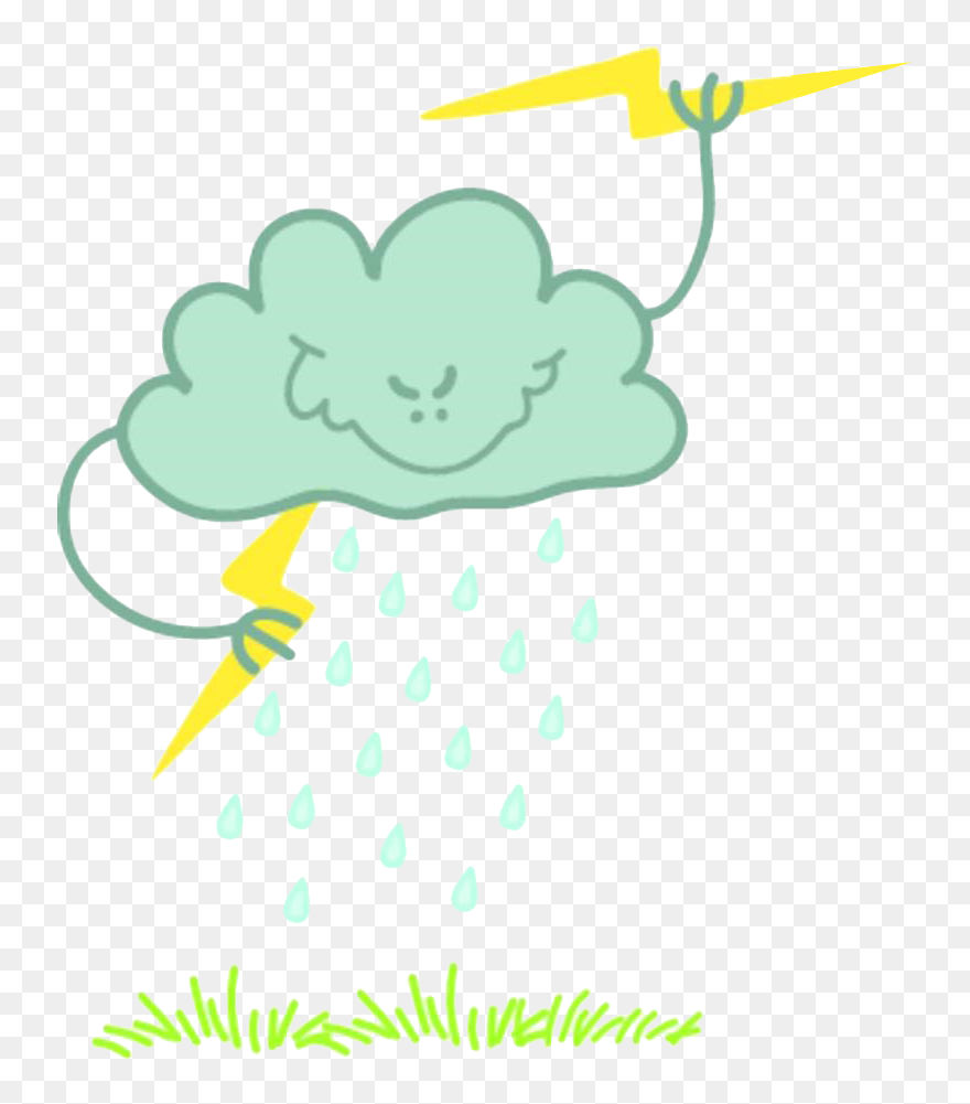 Lightning Thunderstorm Cloud - Illustration Clipart