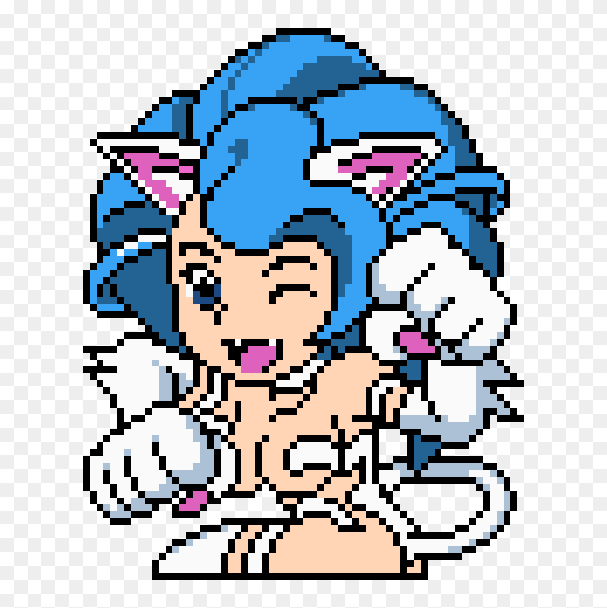 Anime Girl Minecraft Pixel Art - Anime Minecraft Pixel Art Clipart