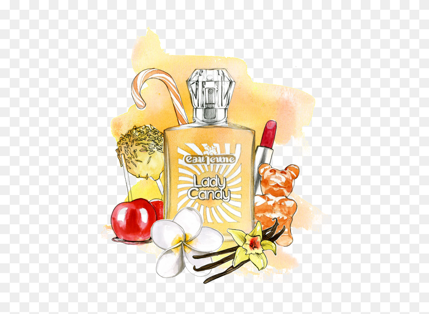 Perfume Clipart Watercolor - Perfume Illustration Art - Png Download