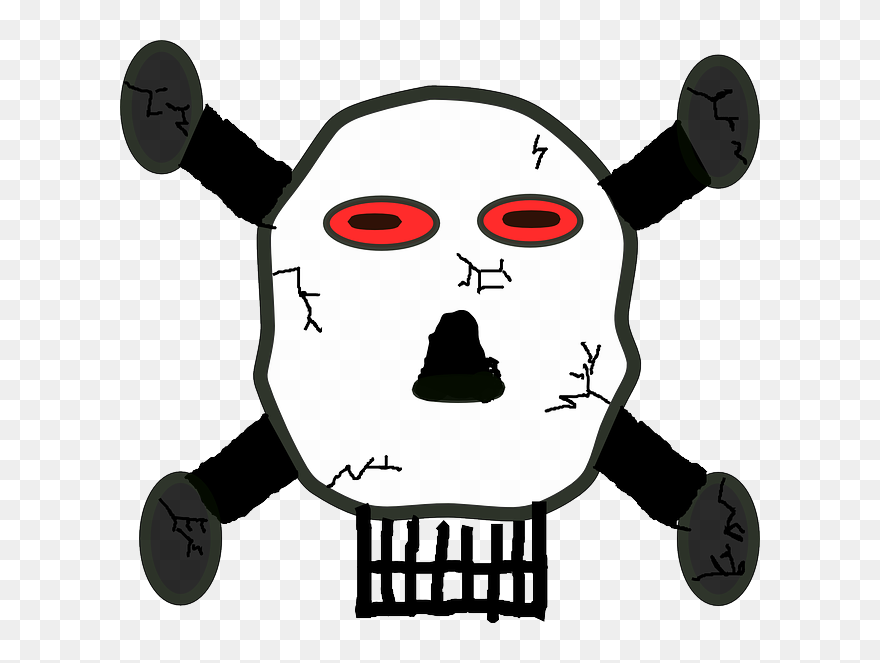 Skull, Death"s Head, Skull And Crossbones, Poison - Clip Art - Png Download